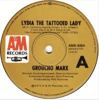 Groucho Marx: Lydia the Tattooed Lady Australia 7-inch