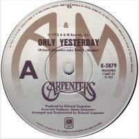 Carpenters: Only Yesterday Australia 7-inch