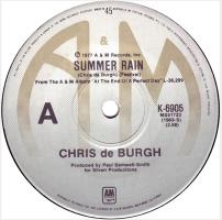 Chris DeBurgh: Summer Rain Australia 7-inch