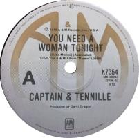Captain & Tennille: You Need a Woman Tonight Australia 7-inch