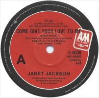 Janet Jackson: Come Give Your Love to Me Australia 7-inch