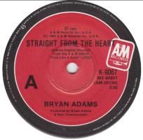 Bryan Adams: Straight From the Heart Australia 7-inch