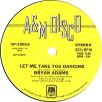 Bryan Adams: Let Me Take You Dancing US 12-inch