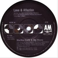 Martha Davis & Sly Stone/Rae Dawn Chong: Love & Affection Australia 7-inch