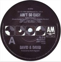 David + David: Ain't So Easy Australia 7-inch