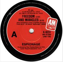 Espionage: Freedom and Miracles Australia 7-inch