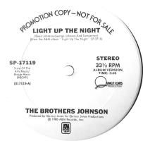 Brothers Johnson: Light Up the Night US promo 12-inch