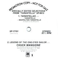 Chuck Mangione: Selections From Tarantella US promo 12-inch