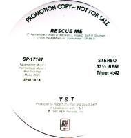 Y&T: Rescue Me US promo 12-inch
