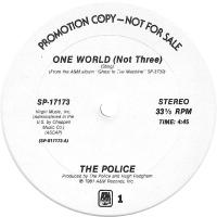 Police: One World (Not Three) US promo 12-inch
