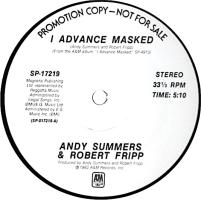 Andy Summers & Robert Fripp: I Advance Masked US promo 12-inch