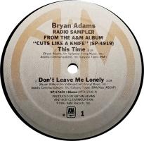 Bryan Adams: Radio Sampler "Cuts" US promo 12-inch