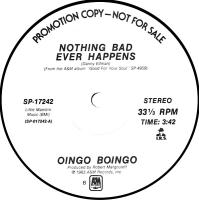 Oingo Boingo: Nothing Bad Ever Happens US promo 12-inch