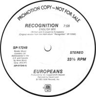 Europeans: Recognition US promo 12-inch