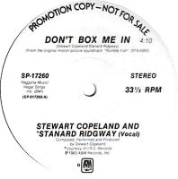 Stewart Copeland/Stan Ridgway: Don't Box Me In US promo 12-inch