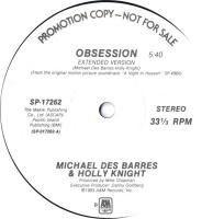 Michael DesBarres & Holly Knight: Obsession US promo 12-inch