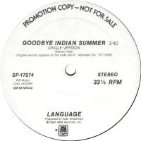 Language: Goodbye Indian Summer US promo 12-inch