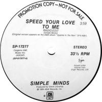 Simple Minds: Speed Your Love to Me US promo 12-inch