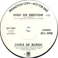 Chris DeBurgh: High On Emotion US promo 12-inch