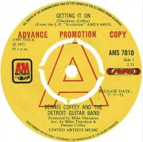 Dennis Coffey & the Detroit Guitar Band: Getting It On Britain promo 7-inch