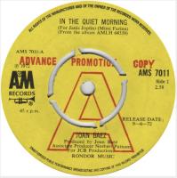 Joan Baez: In the Quiet Morning Britain promo 7-inch