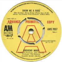 Groucho Marx: Show Me a Rose Britain promo 7-inch