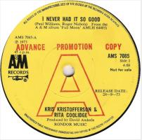 Kris & Rita: I Never Had It So Good Britain promo 7-inch