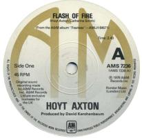 Hoyt Axton: Flash Of Fire Britain 7-inch
