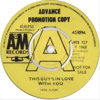 Herb Alpert & the Tijuana Brass: This Guy's In Love With You Britain promo 7-inch