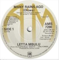 Letta Mbulu: Many Rains Ago Britain 7-inch