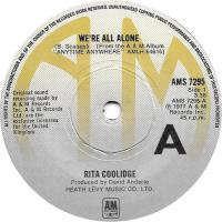 Rita Coolidge: We're All Alone Britain 7-inch