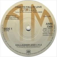 Gallagher & Lyle: I Had to Fall In Love Britain 7-inch