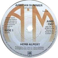 Herb Alpert: African Summer Britain 7-inch