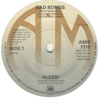 Alessi: Sad Songs Britain 7-inch