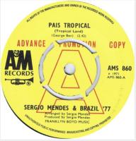 Sergio Mendes & Brasil '77: Pais Tropical Britain promo 7-inch