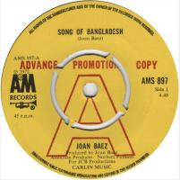 Joan Baez: Song Of Bangladesh Britain promo 7-inch