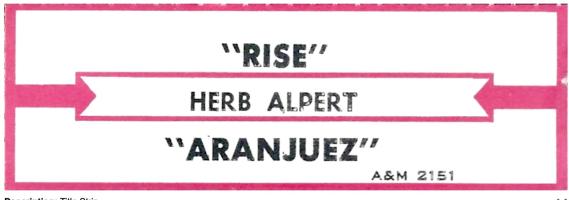 Herb Alpert: Rise US Jukebox Strip