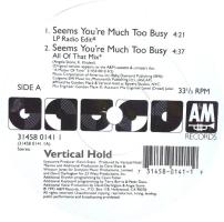 Vertical Hold: Seems You're Much Too Busy US 12-inch