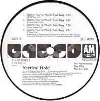 Vertical Hold: Seems You're Much Too Busy US promo 12-inch