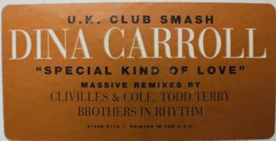 Dina Carroll: Special Kind Of Love US promo CD sticker