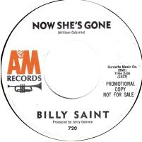 Billy Saint: Bow She's Gone US promo 7-inch