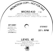 Level 42: Micro-Kid US promo 12-inch