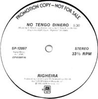Righeira: No Tengo Dinero US promo 12-inch