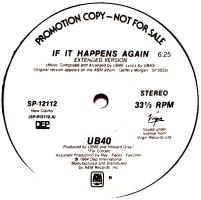 UB40: If It Happens Again US promo 12-inch