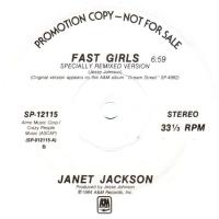 Janet Jackson: Fast Girls US promo 12-inch