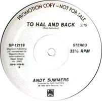 Andy Summers: To Hal and Back US promo 12-inch