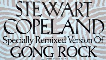 Stewart Copeland: Gong Rock US promo sticker