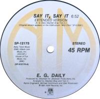 E. G. Daily: Say It, Say It US 12-inch