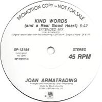 Joan Armatrading: Kind Words (and a Real Good Heart) US promo 12-inch