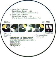 Johnson & Branson: Let's Get to Know Each Other Better US promo 12-inch
